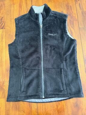Jackson Hole Wyoming Fleece Vest Black Full Zip Outdoor Trading Co L